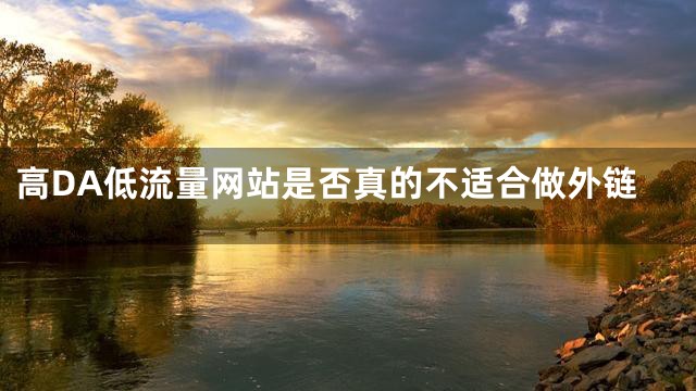 高DA低流量网站是否真的不适合做外链