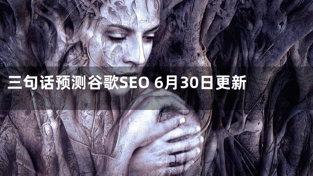 三句话预测谷歌SEO 6月30日更新