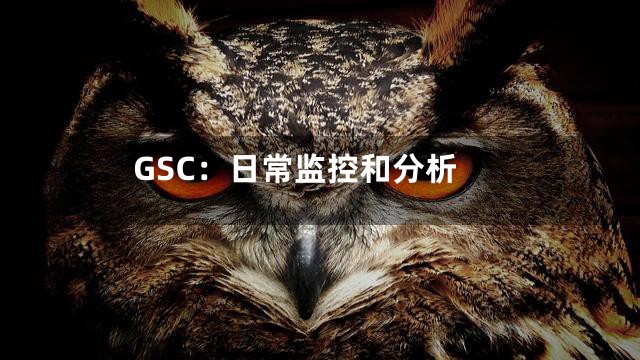 GSC：日常监控和分析